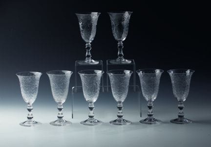 Lot de huit verres à vin Stuart Crystal, Angleterr