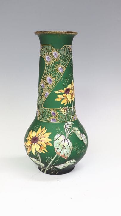Grand vase « Tournesols » Legras &amp; Cie., Verre