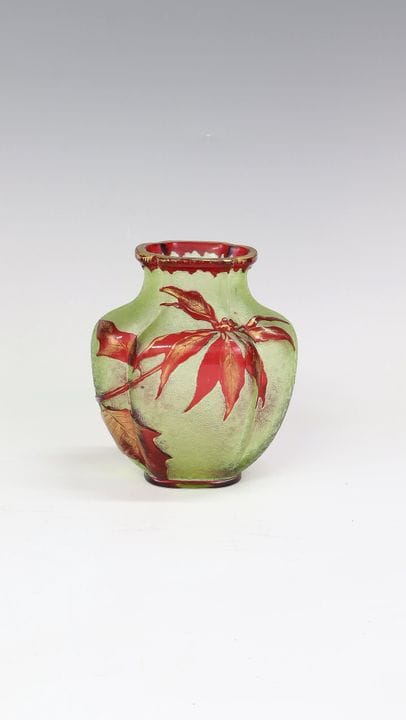 Vase « feuilles d'érable » des Cristalleries de Ba
