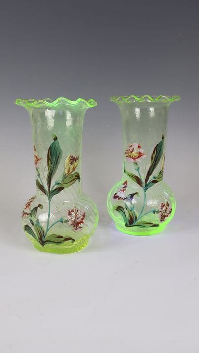 Paire de vases « Chrysanthèmes » Legras &amp; Cie.