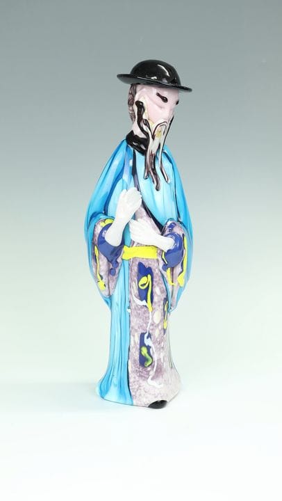 “中国”主题玻璃雕像，埃尔曼诺·纳森（设计），吉诺·切内德塞父子，穆拉诺，1964-1972年。无色