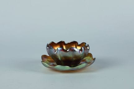 Bol et soucoupe « Favrile », Louis Comfort Tiffany
