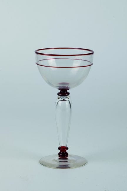Verre à champagne Frederick Carder, Rockwell Galle