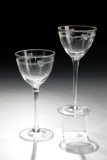 Paire de verres à vin de la cristallerie Wilhelm S