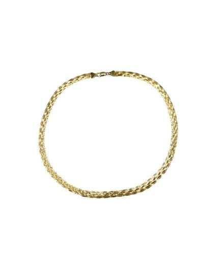 Collar tipo gargantilla de oro amarillo de 18 quil