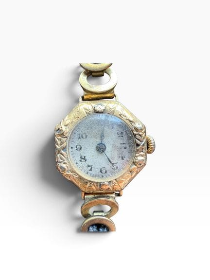 Reloj de pulsera para mujer de oro amarillo de 18 