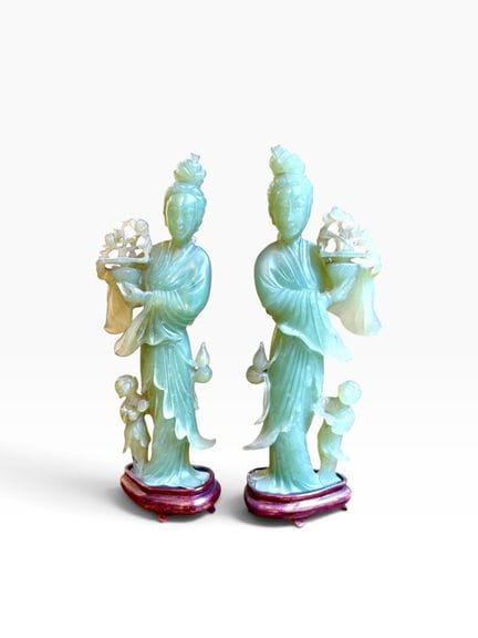 CINA, XX secolo
Coppia di figure in serpentina raf