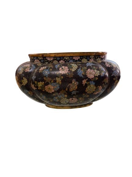 CINA 
Vaso da fiori oblungo con corpo bombato, in 