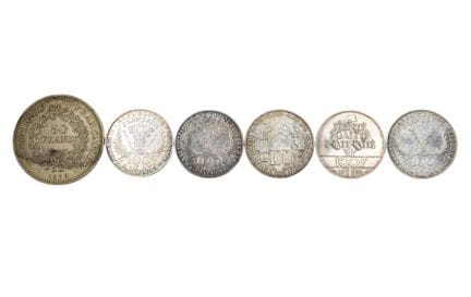 PLATA
Conjunto de seis monedas de plata compuesto 
