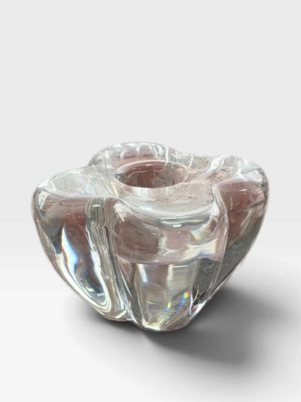 BACCARAT 
Piccolo portacandela con motivo a foglia