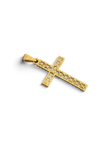 Croce in oro giallo 18 carati (750/1000)
Peso: 3,4