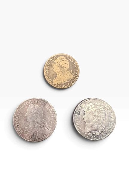 Francia – Varios
Lote de tres monedas compuesto po