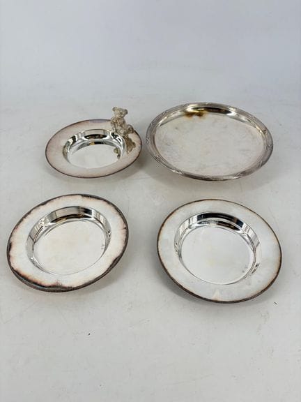 CHRISTOFLE 
Par de cuencos para compota con pie, d