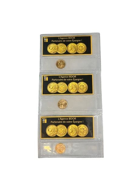 SUIZA
Tres monedas de 20 francos de oro de 900 mil
