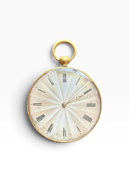 Reloj tipo «savonnette» de oro amarillo de 18 quil