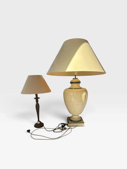 Grande base per lampada a forma di balaustra in ma