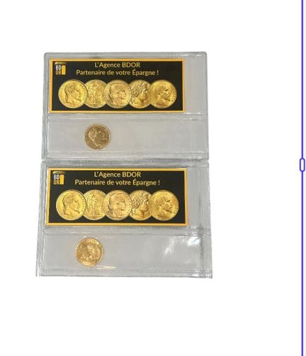 FRANCIA
Dos monedas de 20 francos de oro: 
- Moned