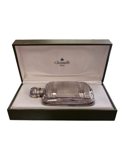 Fiaschetta per alcolici e whisky in metallo argent