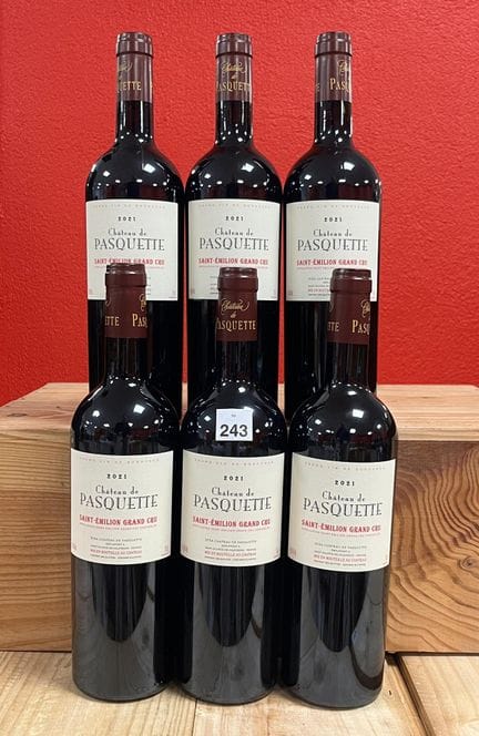 六瓶2021年份帕斯凯特酒庄（Château de Pasquette）圣埃米利永特级园红葡萄酒
原