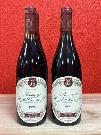 Quatre bouteilles Hautes Cotes de nuits 1996 JP MU