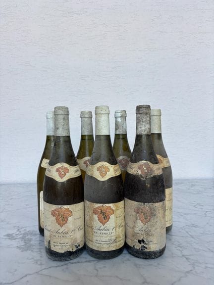 Lote de siete botellas de Saint-Aubin 1er Cru, En 