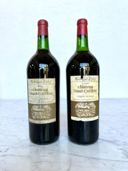 Deux magnums de Château Haut Cailloux 1969, Canon 