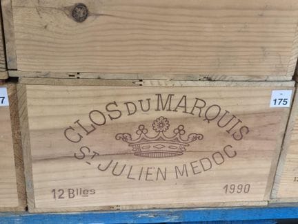 Caisse bois de douze bouteilles Clos du Marquis Sa