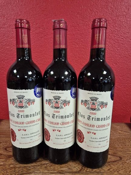 Trois bouteilles de Clos Trimoulet St Emilion GC 2