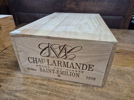 Caisse bois douze bouteilles Château Larmande St E
