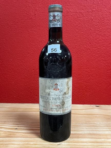 Una botella de Pape Clément de la añada de 1961
Ho