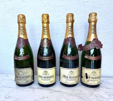 Cuatro botellas de champán Piper-Heidsieck
Brut Ex