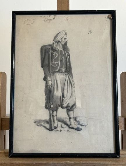 Ecole FRANCAISE du XIXème siècle
Un zouave
Crayon 