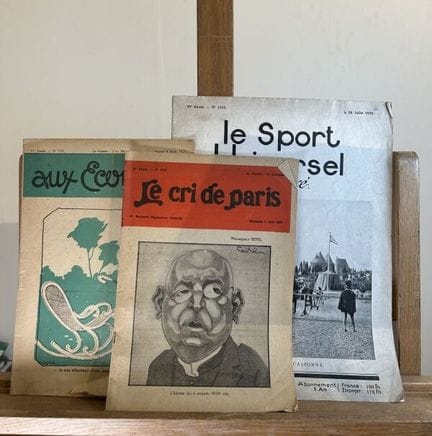 Lot de journaux de 1928 dont "aux écoutes", "le cr