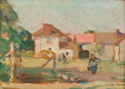 Jules ADLER (1865-1952)
Cour de ferme 
Huile sur p