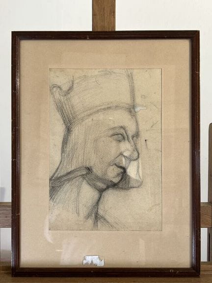 Ecole FRANCAISE vers 1900
Tête du roi Charles V, d