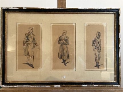 Ecole FRANCAISE du XIXème siècle
Trois études de p