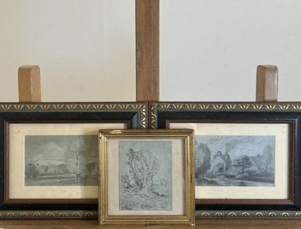 Ecole FRANCAISE vers 1900
Paysage à la chaumière
P