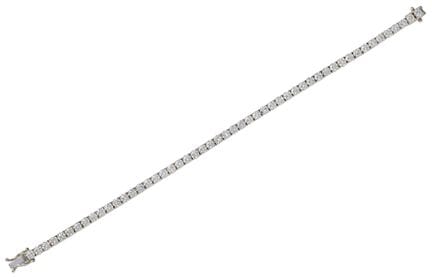 Tennis bracelet
21st century
18k white gold, brill