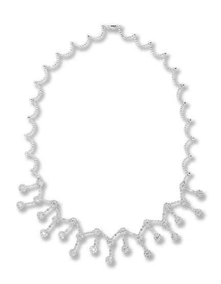 Diamond necklace
21st century
18k gold, brilliant 