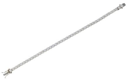 Tennis bracelet
21st century
18k white gold, brill