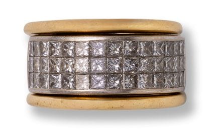 Diamond ring
2nd half 20th century
18k yellow gold