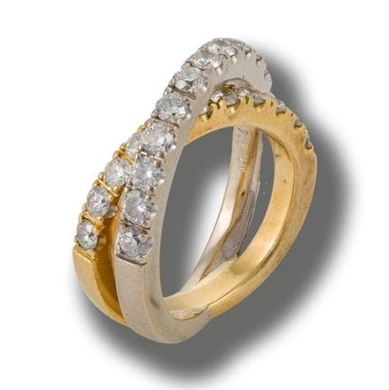 Diamond ring
early 21st century
18k white and yell