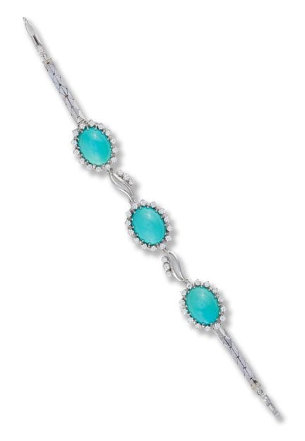 Turquoise bracelet
2nd half 20th century
18k white