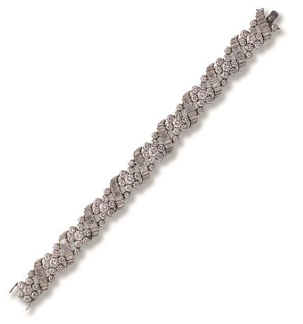 Diamond bracelet
2nd half 20th century
18k white g