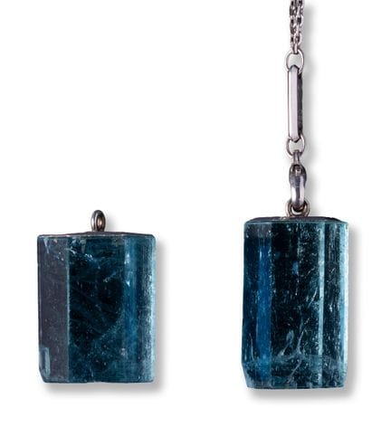 wohl Chopard

probably Chopard
Two aquamarine pend