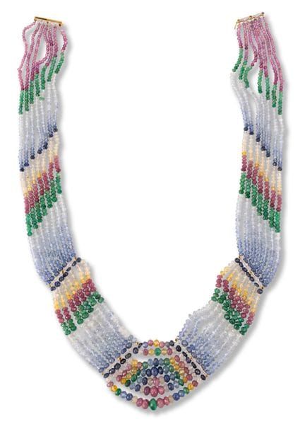 Sapphire and emerald necklace
2nd half 20th centur