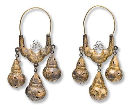 Silver earrings
Sant'Angelo in Vado, Italy, 1815-1
