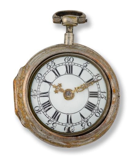Reloj de bolsillo
Principios del siglo XVIII
Caja: