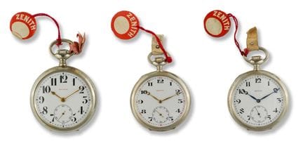Zenith

Zenith
Tre orologi da tasca
Prima metà del