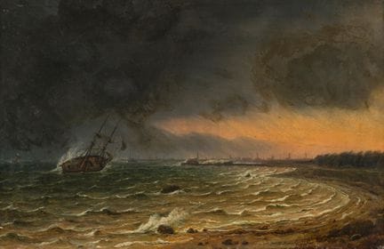 托马斯·费恩利，哈尔登 1802年 — 1842年 慕尼黑

托马斯·费恩利
风浪中的船只
1832
